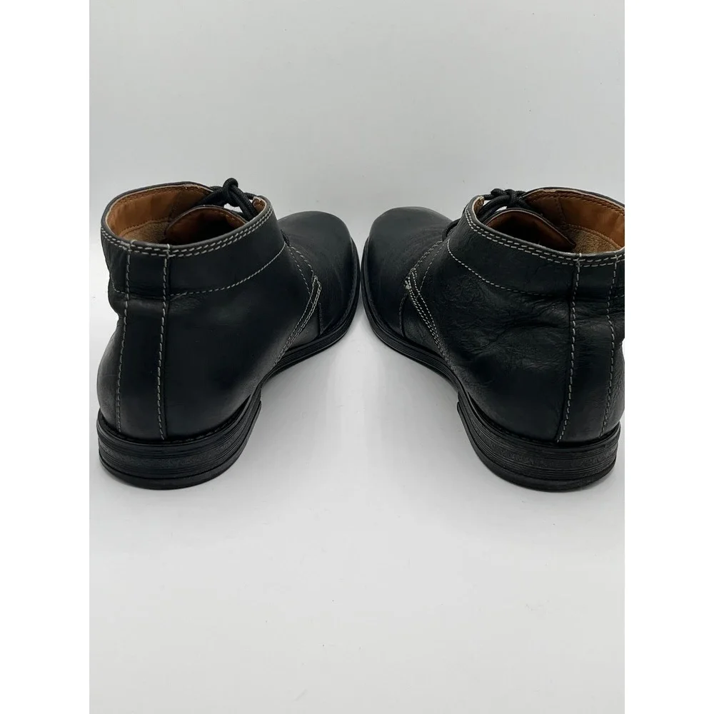 Clarks Men Black Leather Chukka Desert Boots Contrast Stitch 261196847070 Size 8